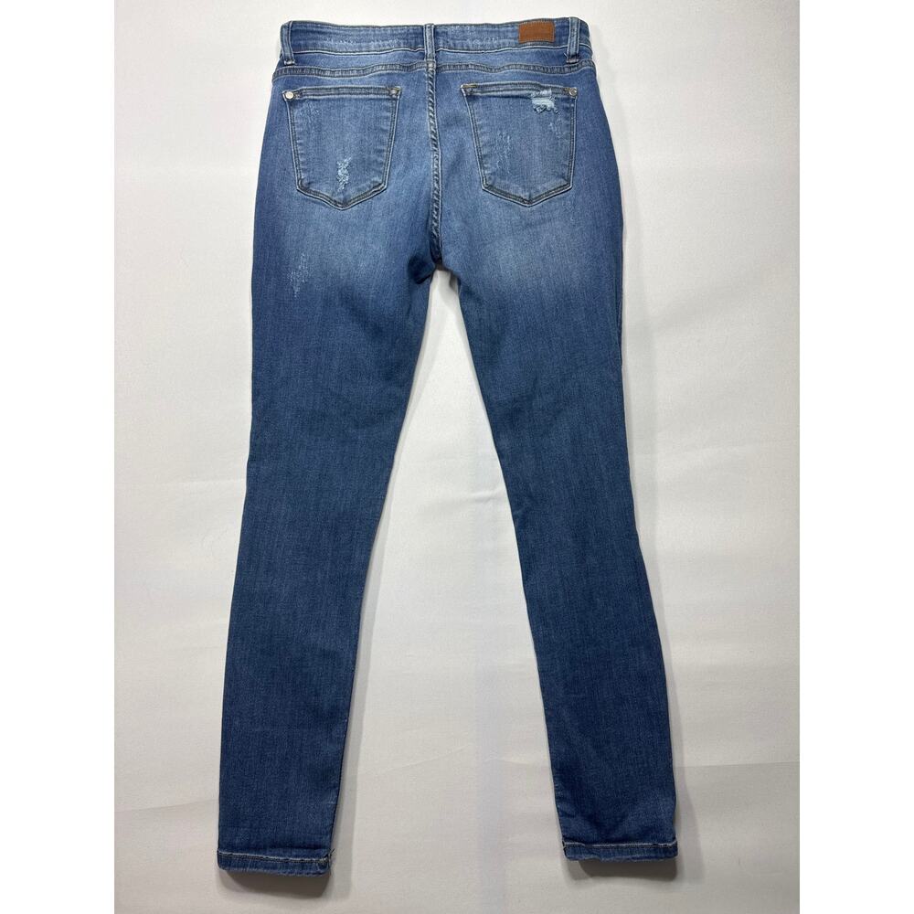 Judy Blue Women's Leopard Print Peek-A-Boo Skinny Fit Jeans - Size 11/30 (30x28) - Picture 3 of 7
